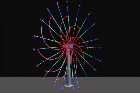 Фейерверк «Колесо в движении» - это светодинамическая светодиодная конструк...