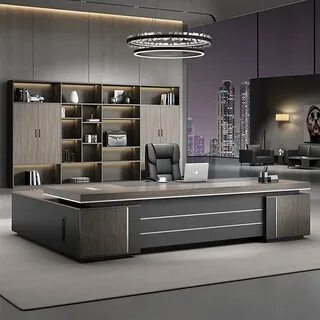 Современная домашняя мебель: роскошный угловой офисный стол L-образной формы, де