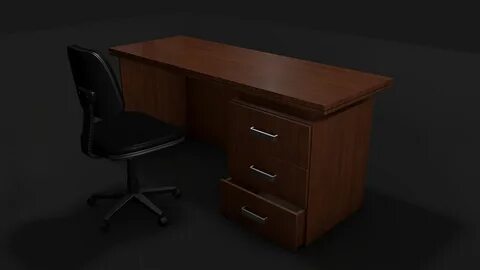 Office Table And Chair 3D - TurboSquid 2511426